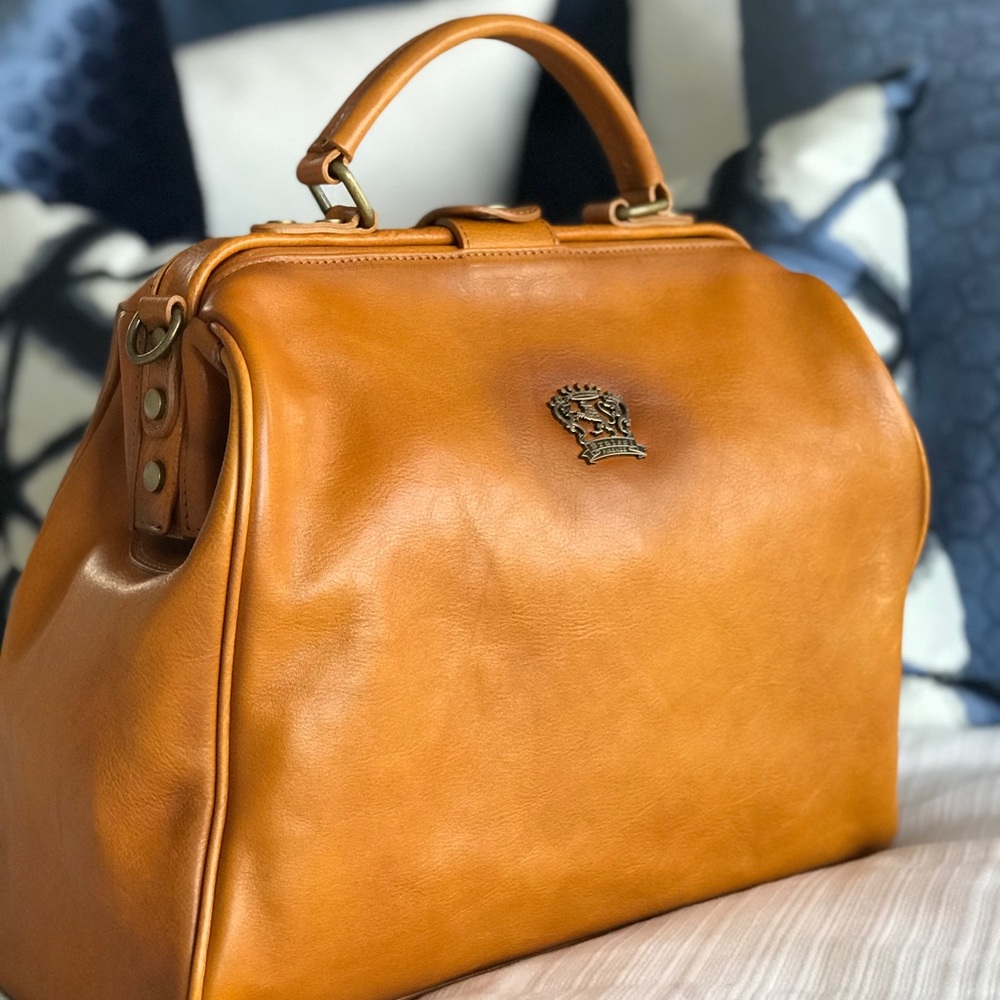 Pratesi Firenze Leather Top Handle Weekend Bag